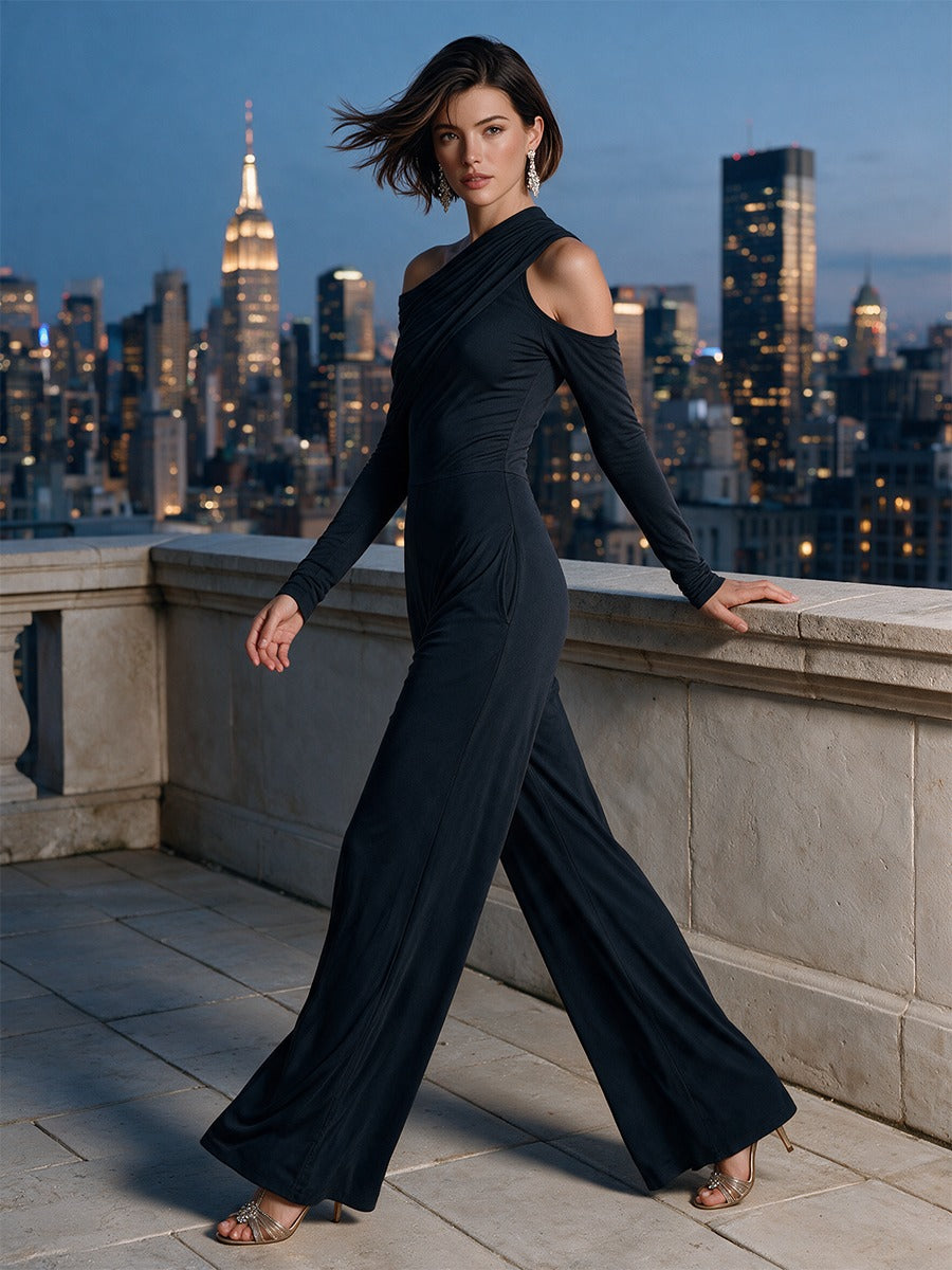 Mirella One-Shoulder Wide-Leg Jumpsuit