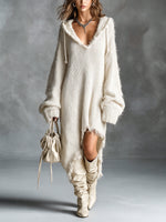 Noemi Hooded Soft Knit Midi Dress