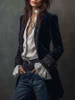 Chiara Embroidered Longline Jacket