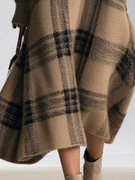 Gemma Plaid Knit Half-Zip Midi Dress