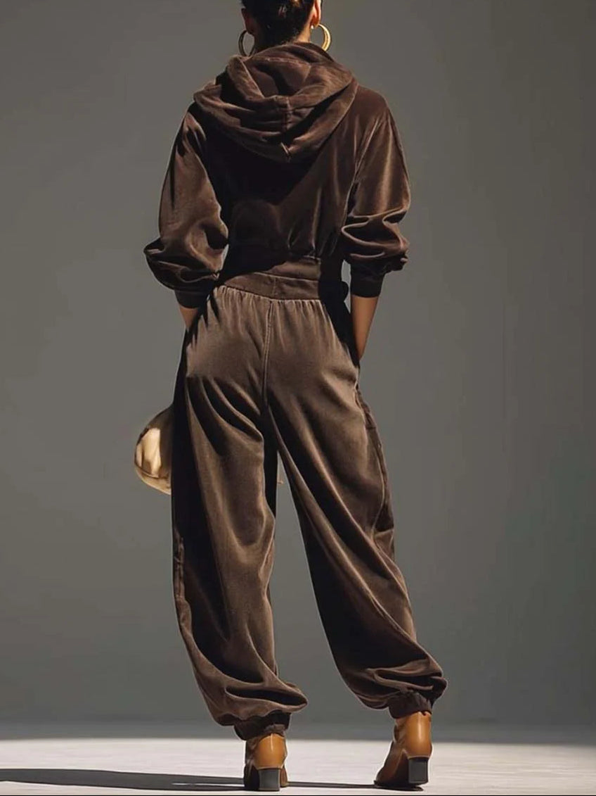Ivonne Boho Cowl-Neck Top & Wide Pants Set