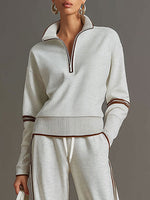Raffaella Half-Zip Sweatshirt & Wide-Leg Pants Set