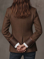 Francesca herringbone blazer - back view