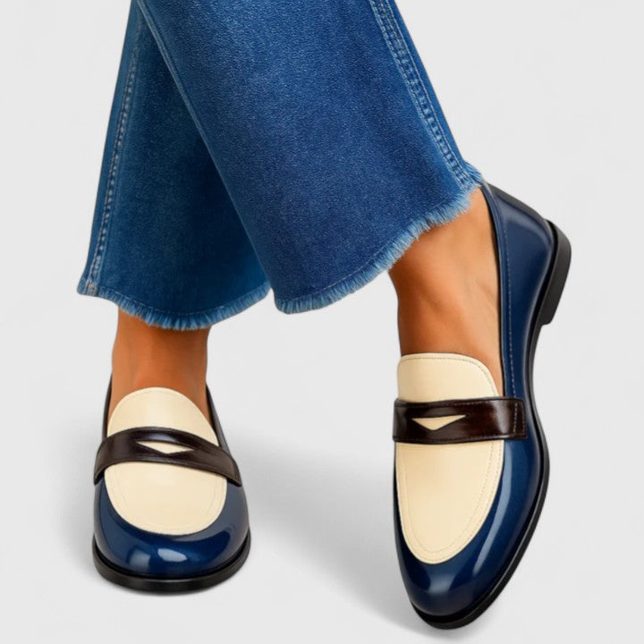 Camilla Two-Tone Penny Loafers