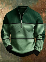 Stefano Striped Half-Zip Knit Pullover