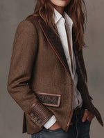 Francesca herringbone blazer - front