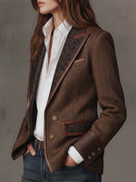 Francesca herringbone blazer - side