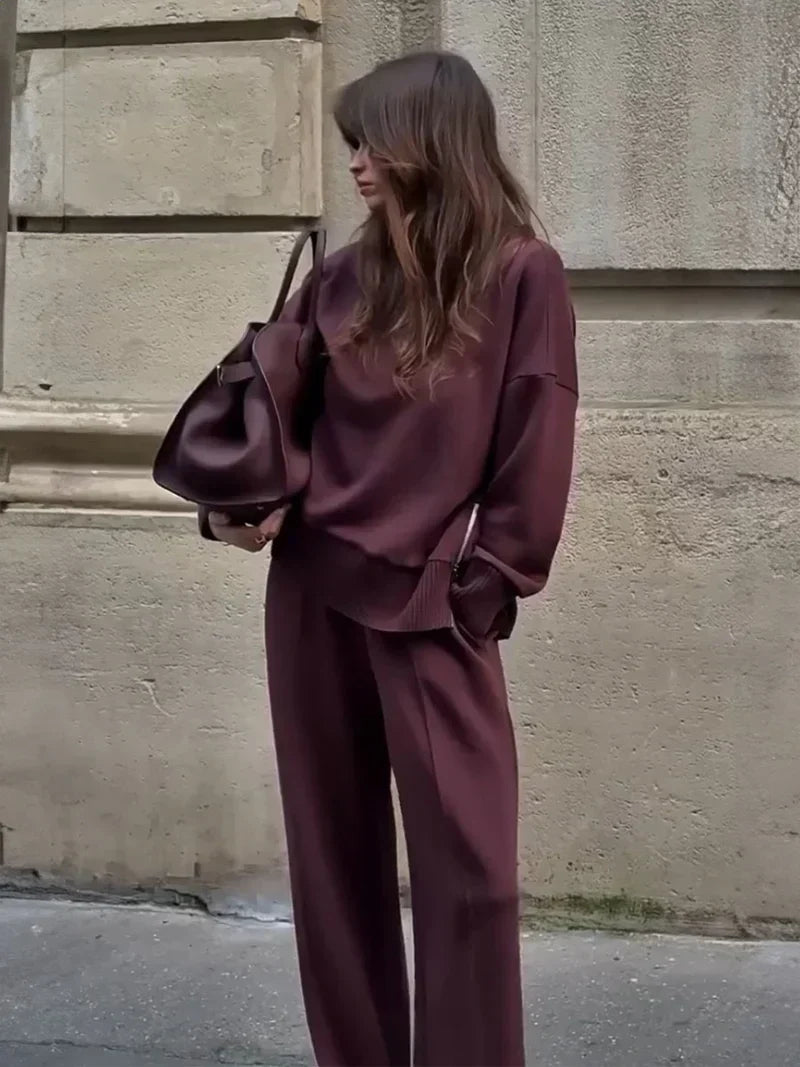Bianca Oversized Hoodie & Wide-Leg Pants Set