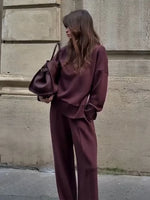 Bianca Oversized Hoodie & Wide-Leg Pants Set