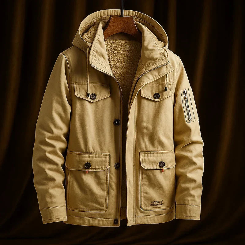 Roberto Fleece-Lined Hooded Work Jacket