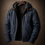 Paolo Sherpa-Lined Hooded Canvas Jacket