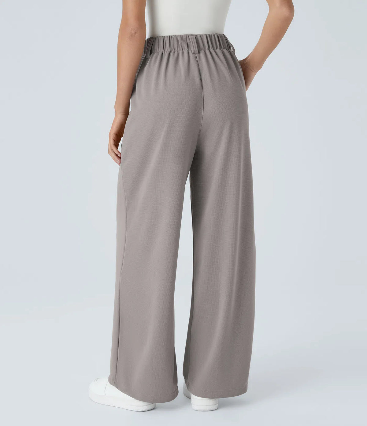 Halara Flex™ High Waisted Pocket Wide Leg Waffle Work Trousers