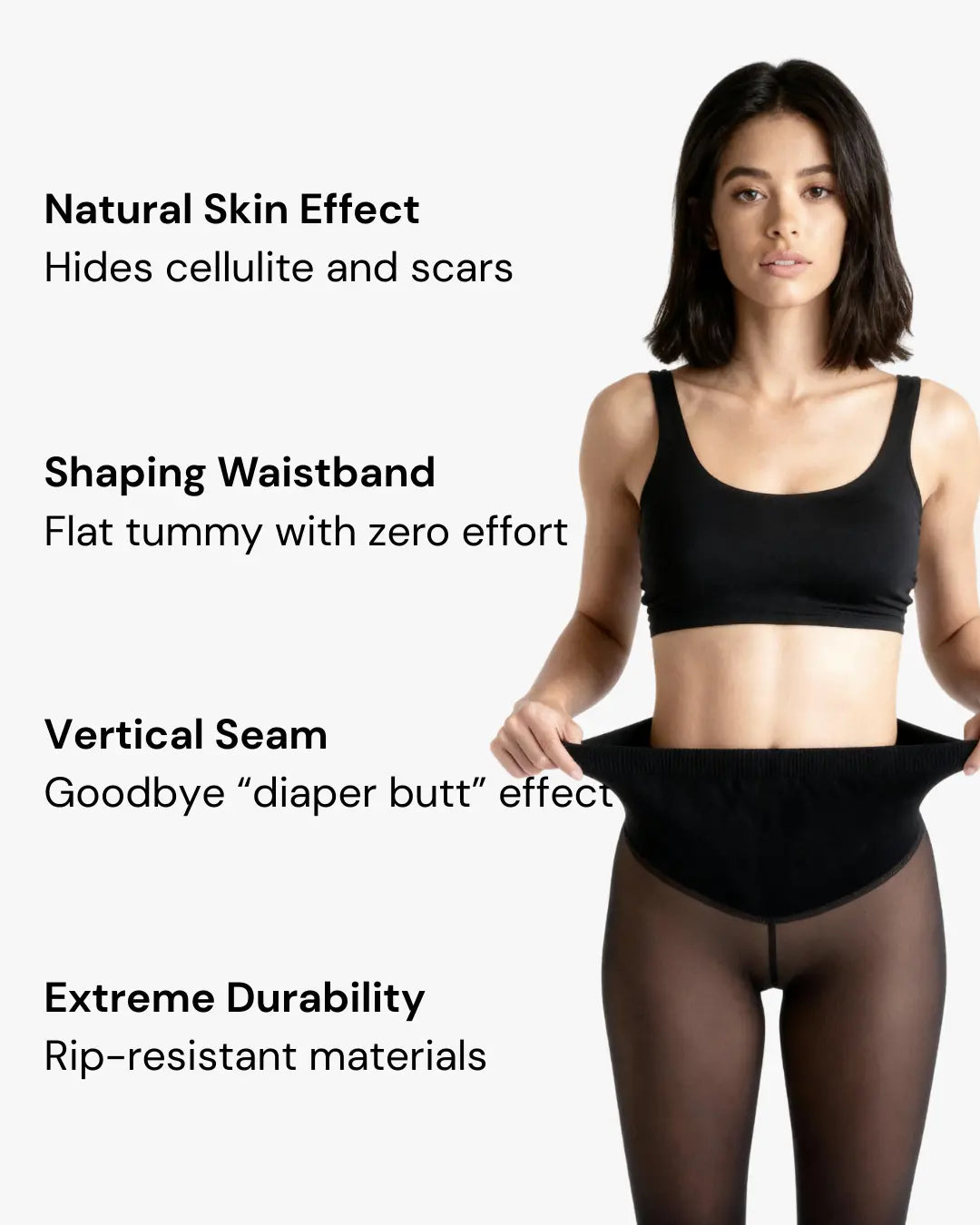 Alba Fleece-Lined Sheer-Look Thermal Tights