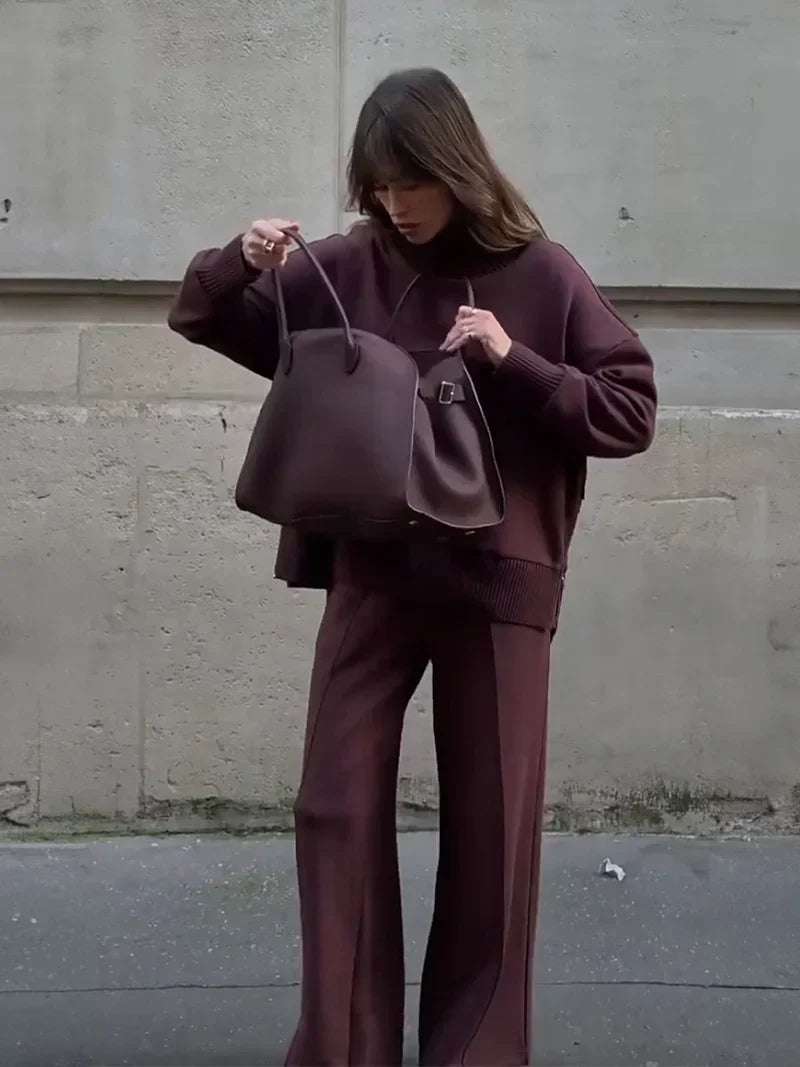 Bianca Oversized Hoodie & Wide-Leg Pants Set