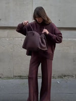 Bianca Oversized Hoodie & Wide-Leg Pants Set