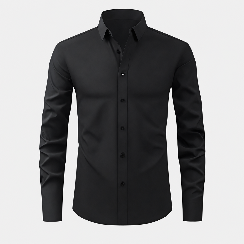Leonardo Stretch Dress Shirt - Black