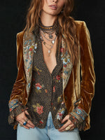Anna Vintage Floral Patchwork Blazer