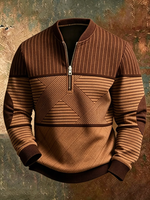 Stefano Striped Half-Zip Knit Pullover