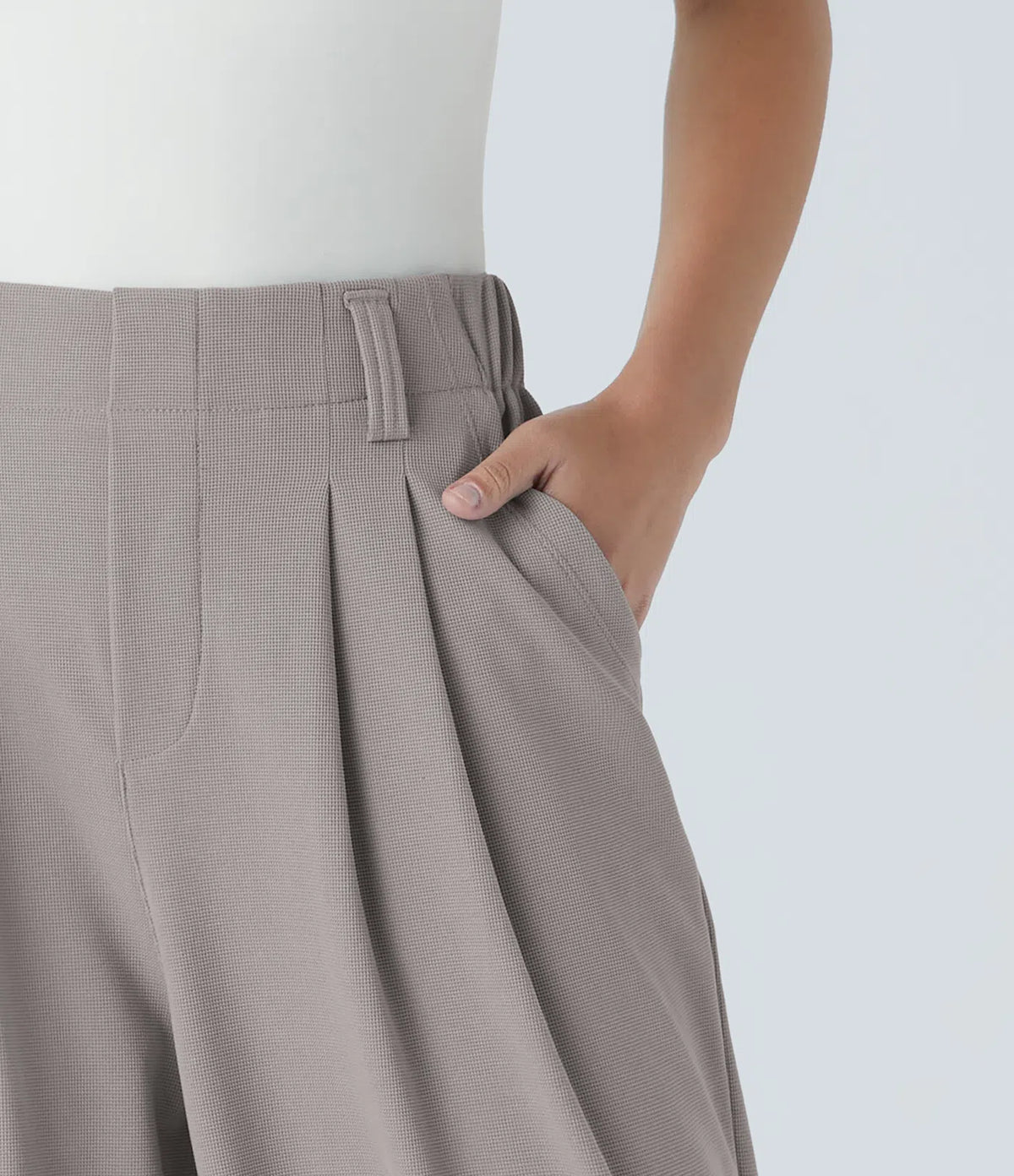 Halara Flex™ High Waisted Pocket Wide Leg Waffle Work Trousers