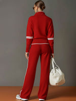 Raffaella Half-Zip Sweatshirt & Wide-Leg Pants Set