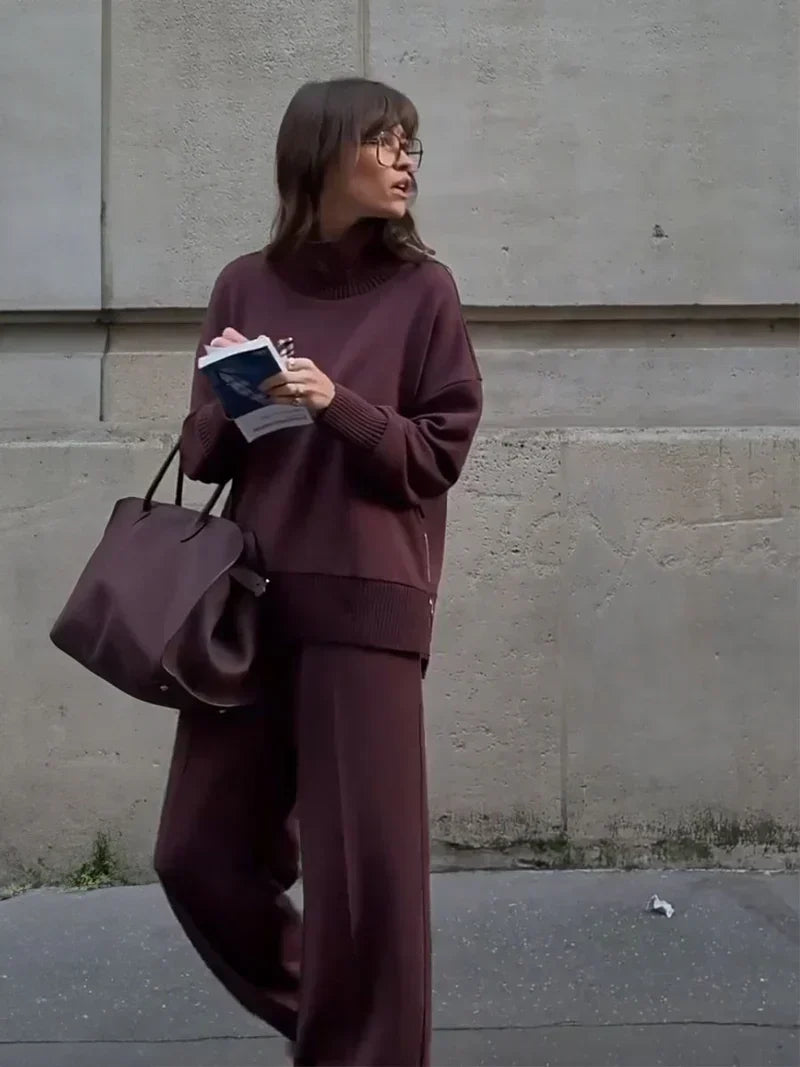 Bianca Oversized Hoodie & Wide-Leg Pants Set