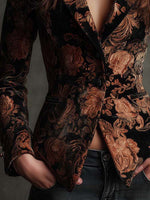 Sofia black & bronze floral blazer