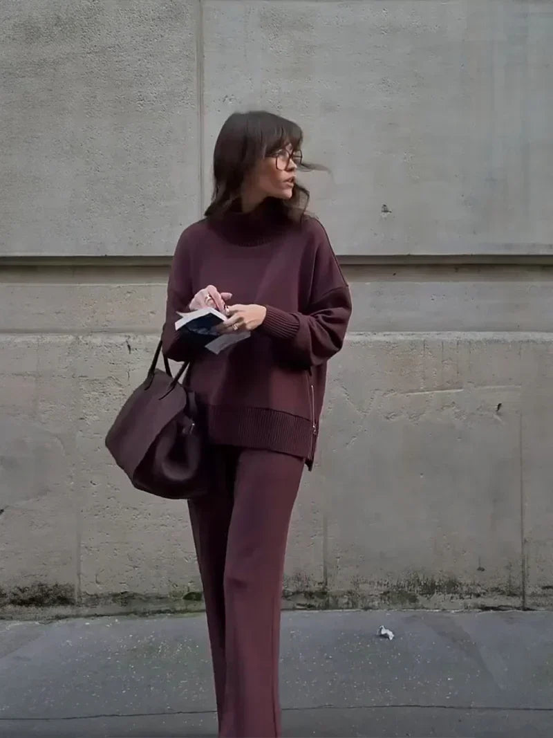 Bianca Oversized Hoodie & Wide-Leg Pants Set