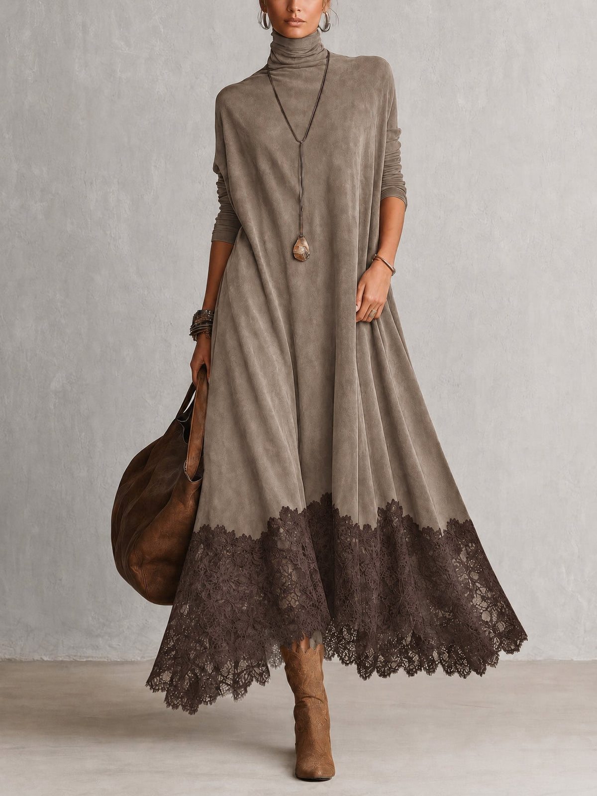 Rosalba maxi dress - Taupe