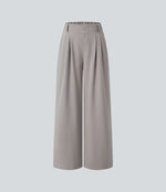 Halara Flex™ High Waisted Pocket Wide Leg Waffle Work Trousers
