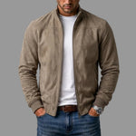 Matteo suede-look bomber jacket for men