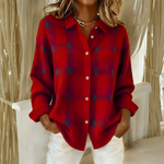 Giulia plaid knit shacket cardigan