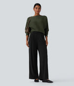 Boat Neck Batwing Sleeve Casual Jumper