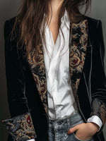 Camilla Fitted Baroque Print Blazer