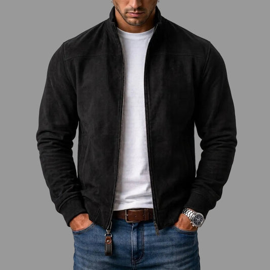 Matteo suede-look bomber jacket for men