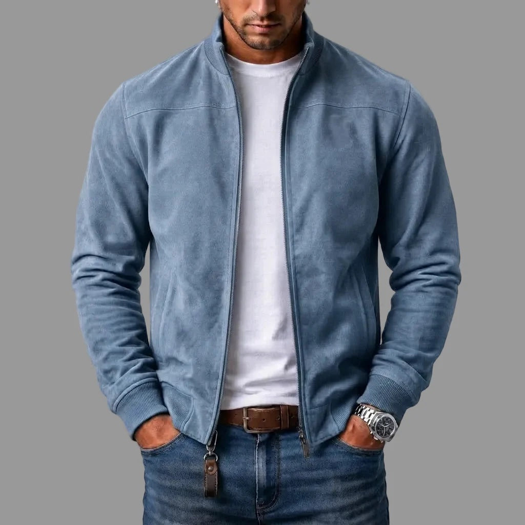 Matteo suede-look bomber jacket for men