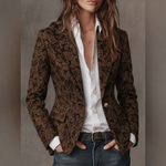 Loretta Fitted Jacquard Blazer