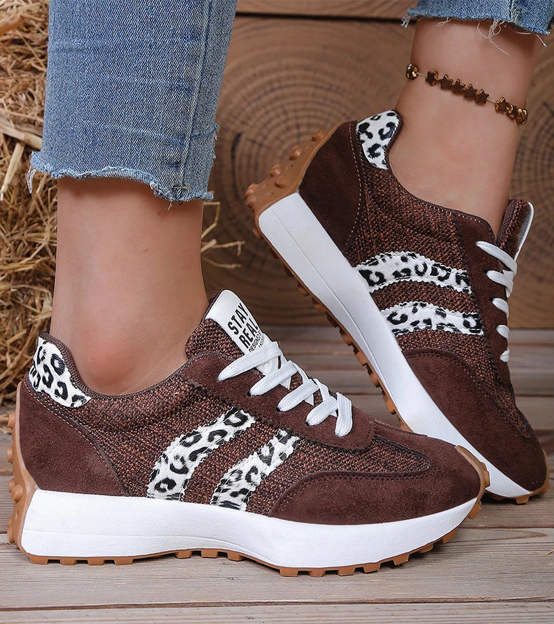 Carlotta Retro Striped Sneakers