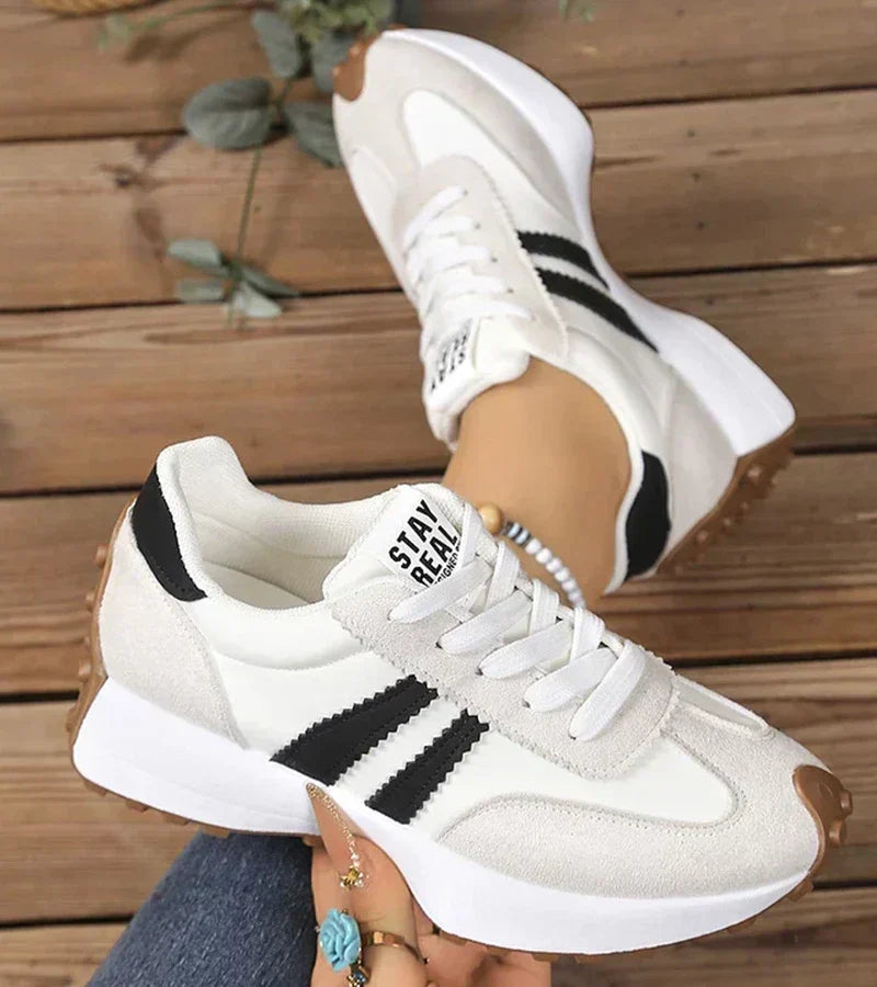 Carlotta Retro Striped Sneakers