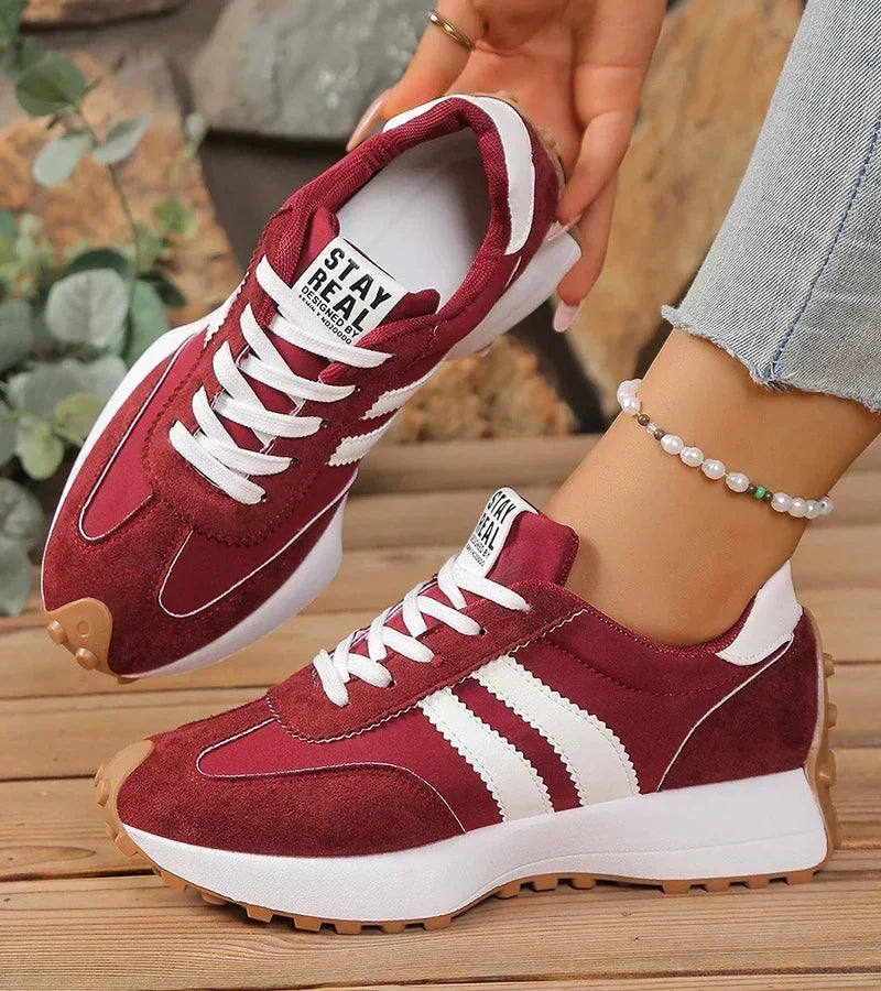 Carlotta Retro Striped Sneakers