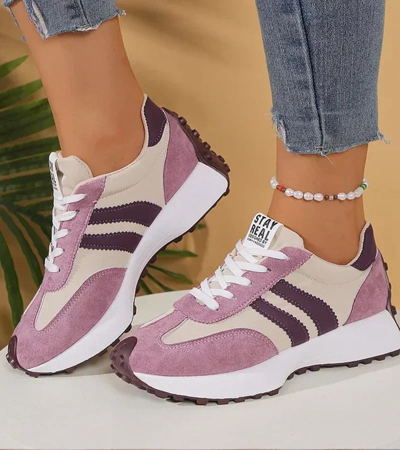 Carlotta Retro Striped Sneakers