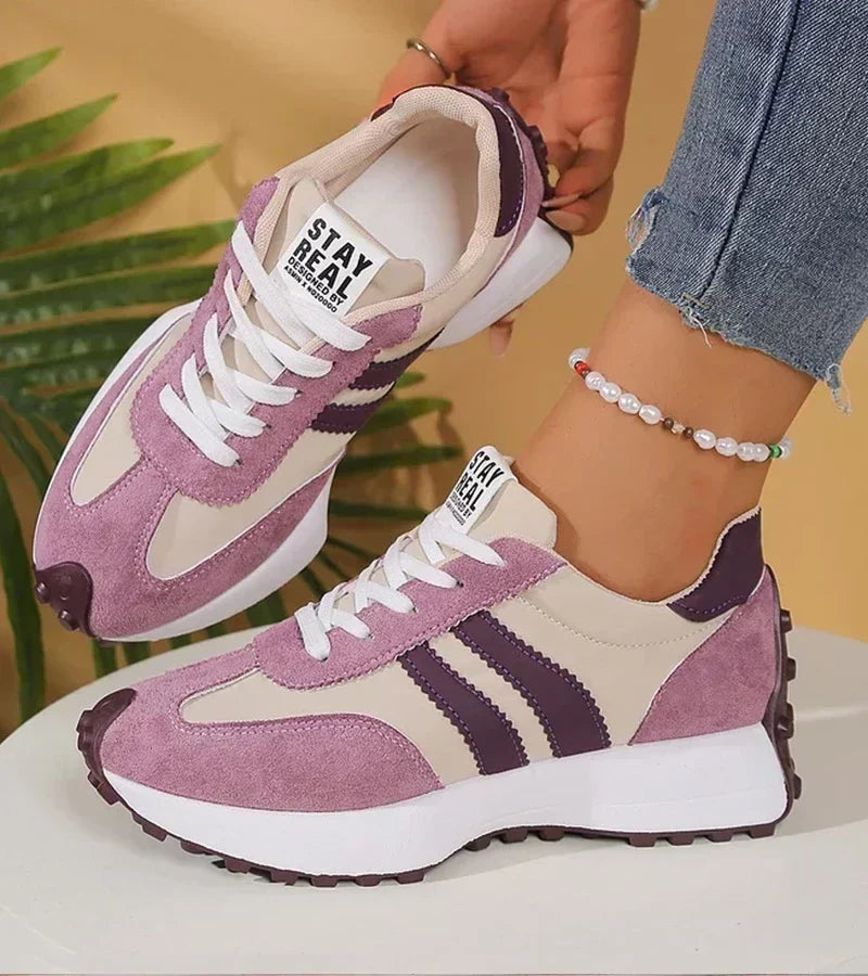 Carlotta Retro Striped Sneakers