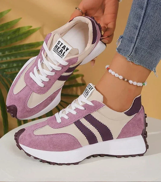 Carlotta Retro Striped Sneakers