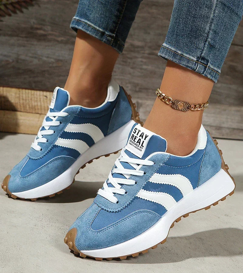 Carlotta Retro Striped Sneakers