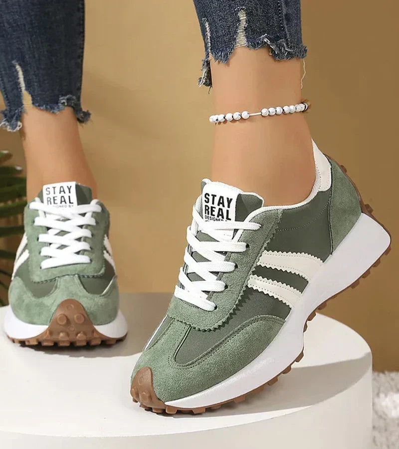 Carlotta Retro Striped Sneakers