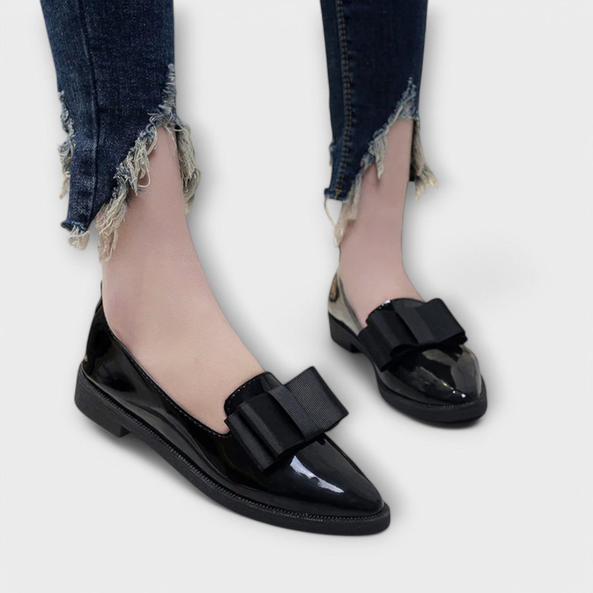 Serena Patent Bow Loafers