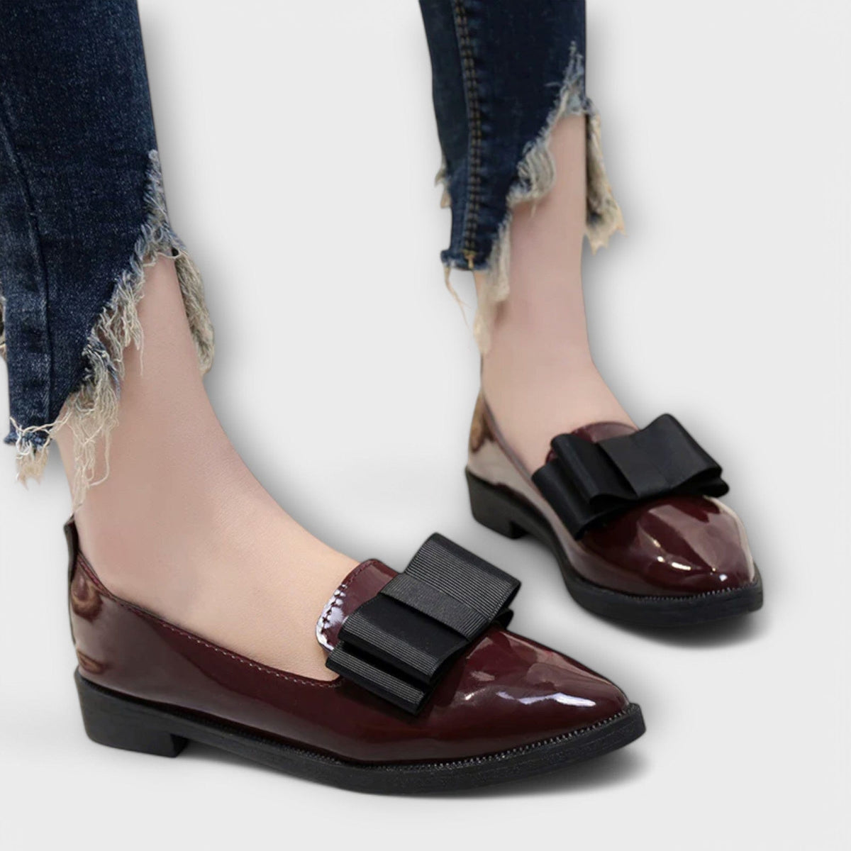 Serena Patent Bow Loafers