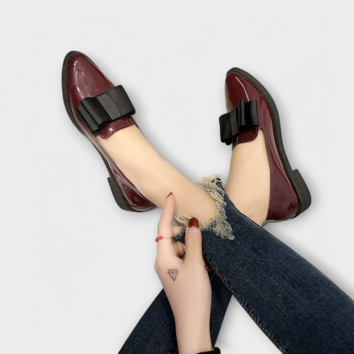 Serena Patent Bow Loafers