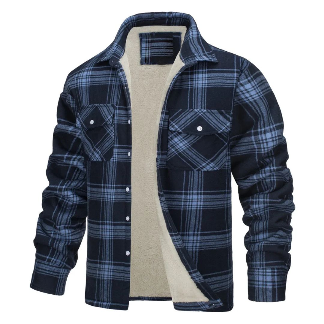 Alberto Sherpa-Lined Plaid Shirt Jacket