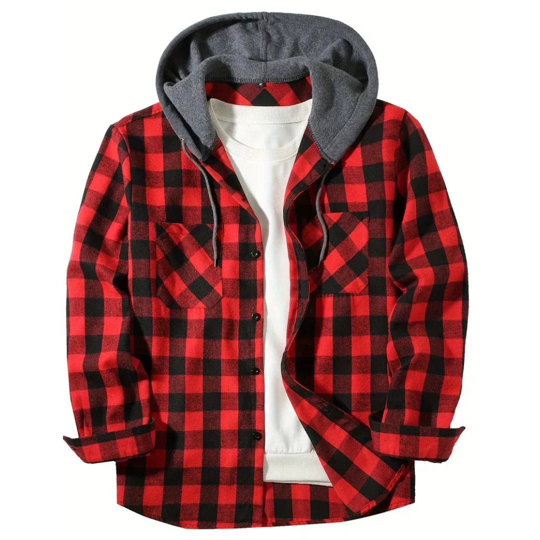 Maurizio Hooded Buffalo Plaid Jacket