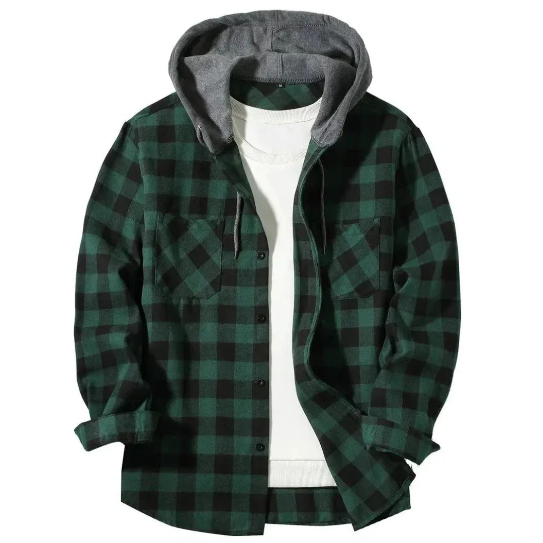 Maurizio Hooded Buffalo Plaid Jacket
